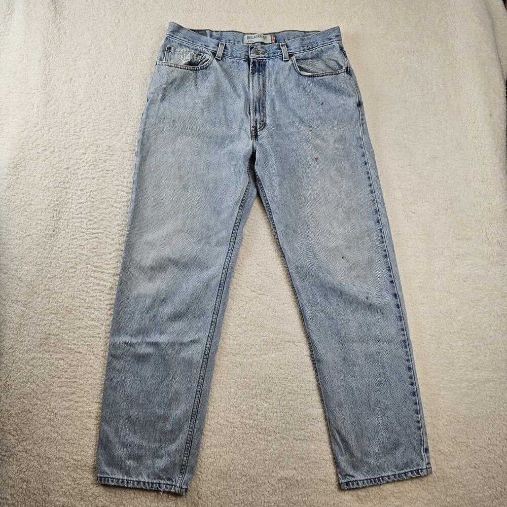 Levi's 550 Mens Jeans 38x34 Light‎ Wash Relaxed Fit Straight Leg Y2K 100% Cotton